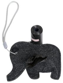 Pet Life Fleece Dog Shaped Travel Waste Bag Dispenser with 2 Rolls (Color: DARK GREY)